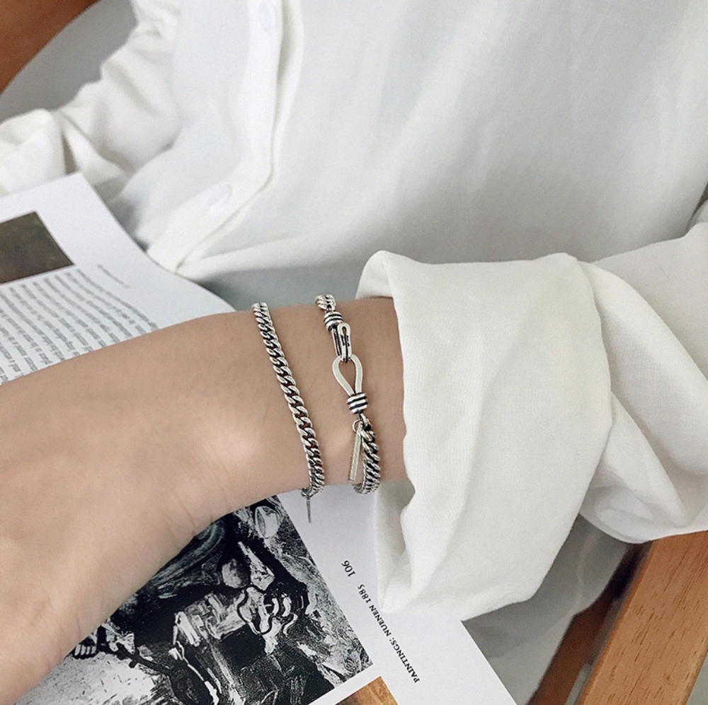 NEW S925 Unisex Castor Pollux Bangle Cuff Bracelet - Picture 4 of 13